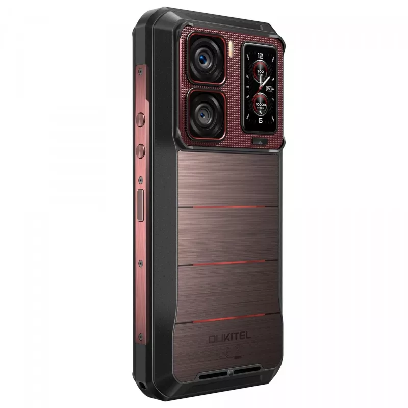 Oukitel WP300 smartphone 5G, 6,8 pollici, 12 GB di RAM, 512 GB, 16000 mAh, IP69K, Android 15, rosso