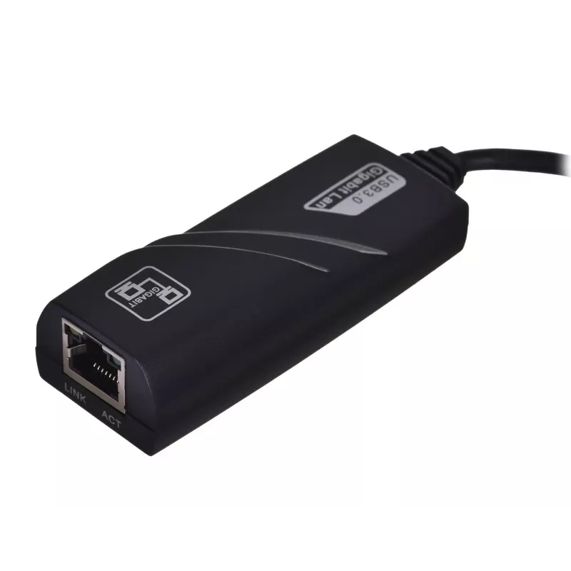 Adattatore Akyga AK-AD-31 USB 3.0 a Gigabit Ethernet, RJ45, cavo 15 cm, nero