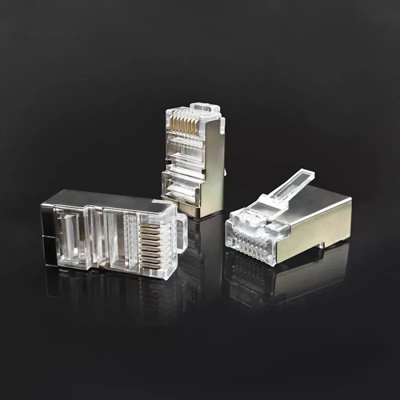 Connettore RJ45 modulare QOLTEC 54554 CAT5e FTP, 100 pz., argento, plastica, 11×22×18 mm