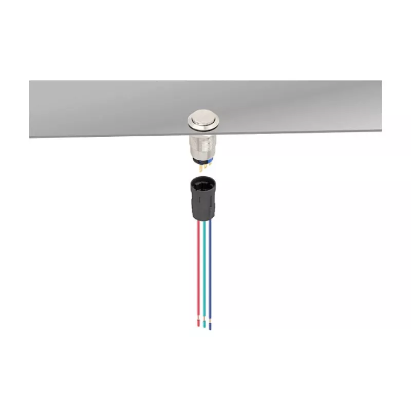 Delock 90789 Presa per pulsante o interruttore da 19 mm a 3 pin