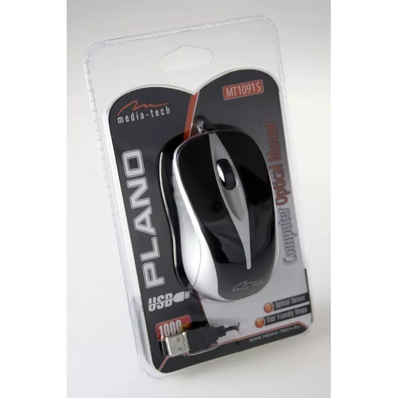 Media-Tech Plano USB ottico (argento)