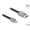 DeLOCK cavo Mini DisplayPort su DisplayPort 8K 60 Hz 1 m grigio metallo senza blocco