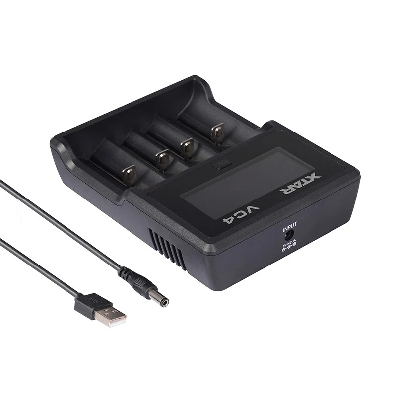 XTAR VC4 caricabatterie USB per batterie domestiche