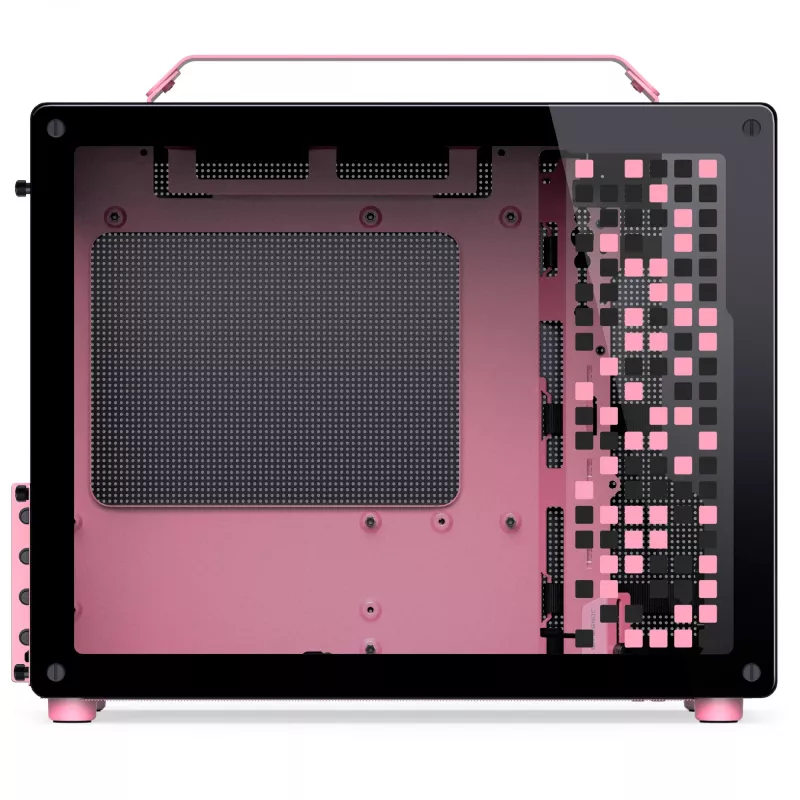 Jonsplus MATX Handle Case Z20 nero-rosa – case Mini/Micro/Flex-ATX con maniglia