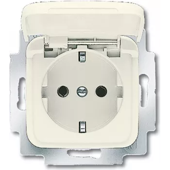 BUSCH JAEGER 20 EUK-212 - CEE 7/3 - 2P+E - beige - 250 V - 16 A - 71 mm