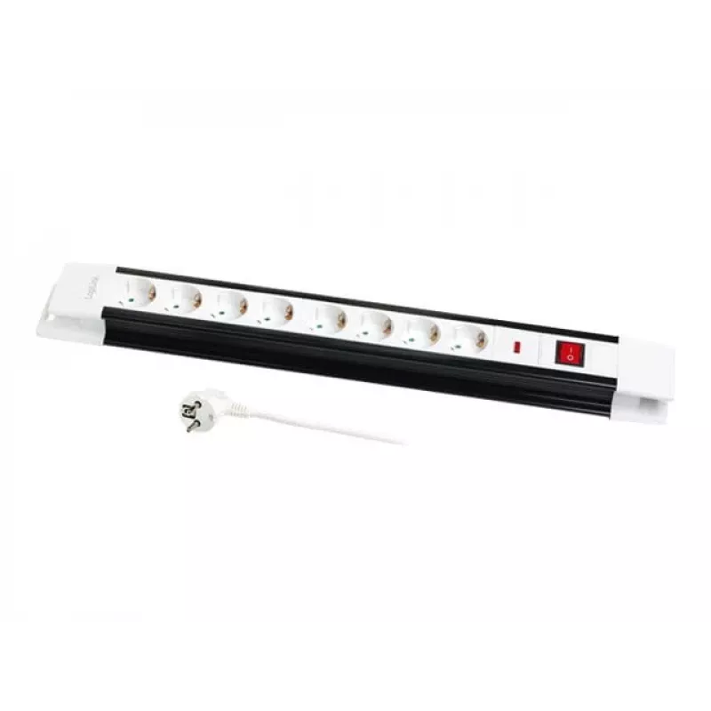 Prolunga di alimentazione LogiLink LPS207 3m 8 prese AC nero bianco