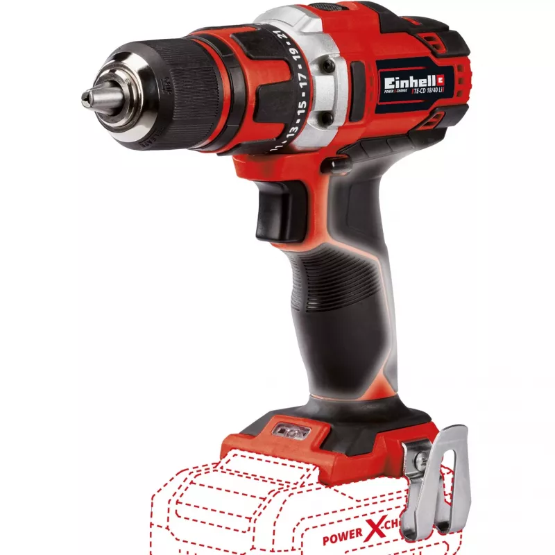 Einhell TE-CD 18/40 Li-Solo 1500 giri/min mandrino autoserrante 1,1 kg nero, rosso