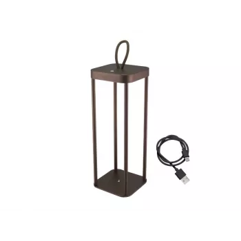 Lanterna ricaricabile Beper P207ILI102 effetto corten, lampada portatile a batteria