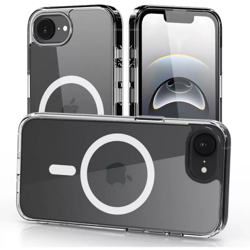 Nevox StyleShell SHOCKFlex - compatibile iPhone 16e/17e con MagSafe trasparente