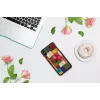 Custodia protettiva per smartphone iKins per iPhone XS Max – motivo fiori di ciliegio, nero
