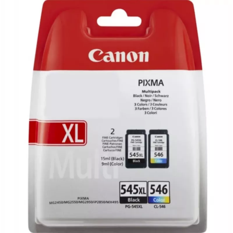 Cartucce Canon PG-545XL/CL-546 nero e colore