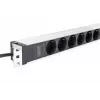 Ciabatta Digitus con profilo in alluminio, 8 prese di sicurezza, cavo 2 m, connettore maschio IEC C20
