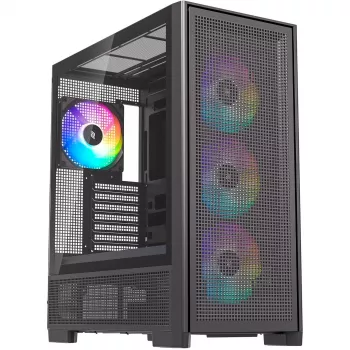 Case per PC Silentware Air 2000 A-RGB nero — Mid-Tower, pannello laterale in vetro temperato