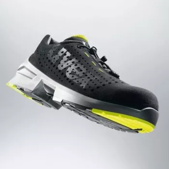 Scarpe antinfortunistiche Uvex 85438 unisex adulto nero lime poliuretano microvelluto