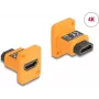 Modulo D-Type DeLOCK HDMI-A femmina su femmina 4K arancione