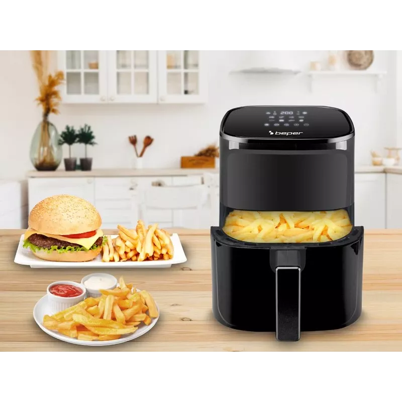 Friggitrice ad aria Beper P101FRI051 5 L 1400 W nera