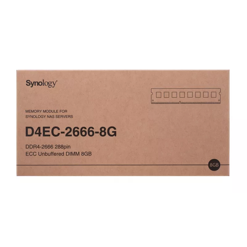 Synology - modulo DDR4 - 8 GB - DIMM 288-PIN - 2666 MHz / PC4-21300 1.2 V ungepuffert ECC