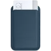 SATECHI portafoglio magnetico con supporto in pelle vegana (Dark Blue)