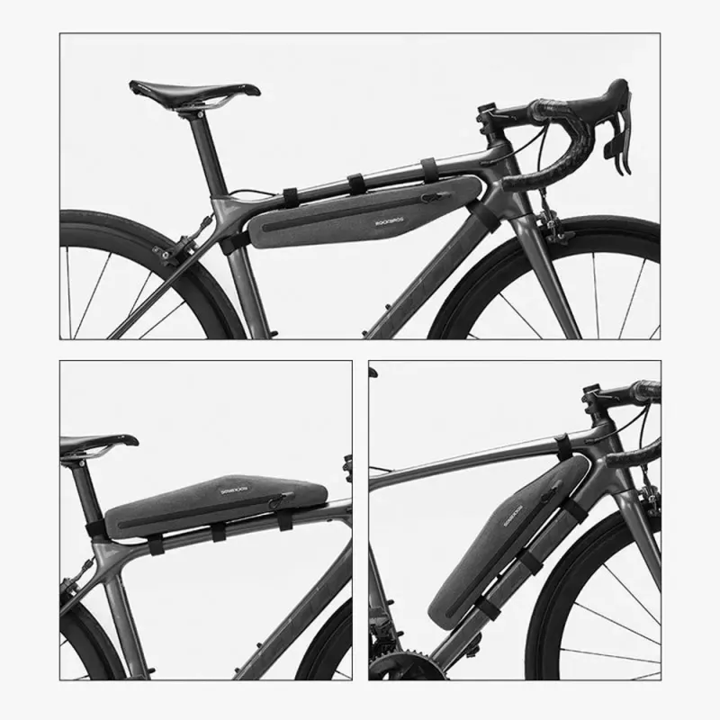 Rockbros AS-052 Borsa da telaio per bici impermeabile grigia