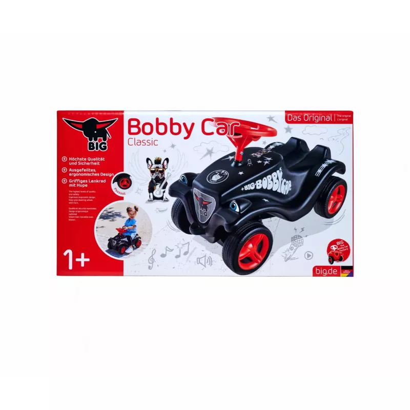 Macchinina scivolo Simba-Dickie BIG Bobby Car Classic Little Rocker — nero/rosso, modello 800056144