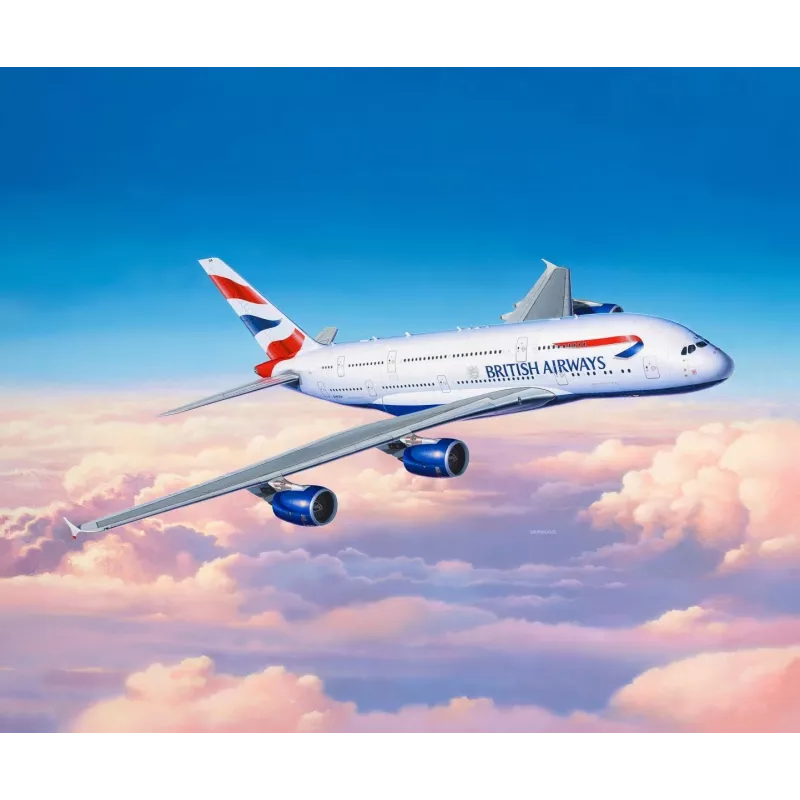 Revell 03922 Airbus A380-800 British Airways kit di modellismo in plastica, 1:144