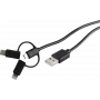 Cavo USB ShiverPeaks BS14-15025 1 m USB A Micro-USB B nero