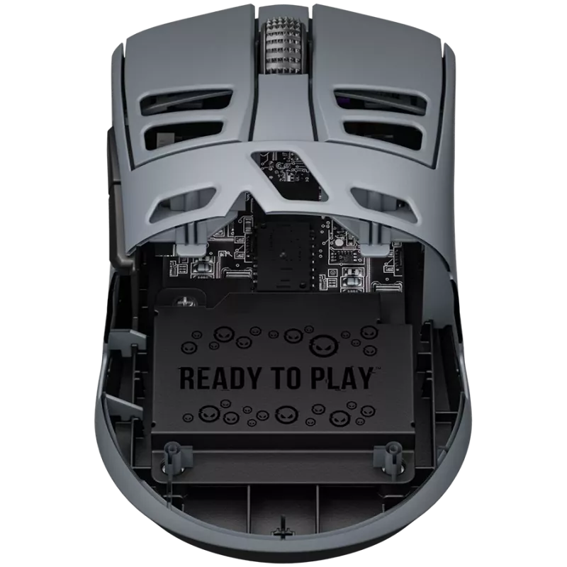 LORGAR MSE90W, mouse gaming wireless Elite in lega di magnesio, grigio scuro