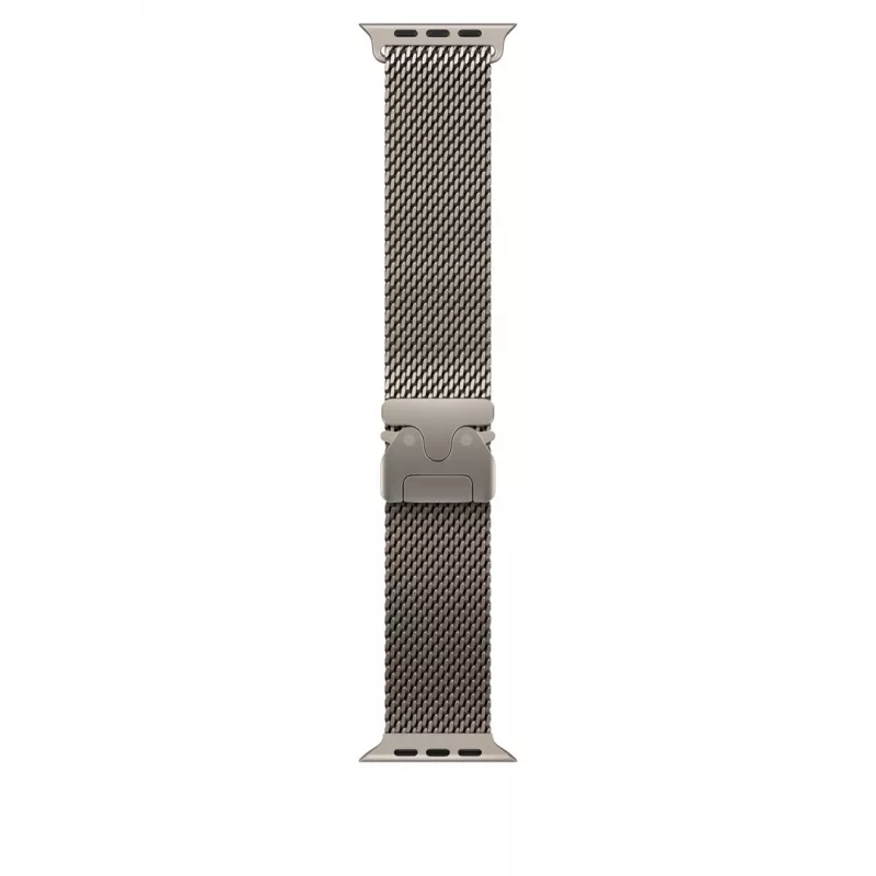 Cinturino Apple 49mm Natural Titanium Milanese Loop Medium titanio