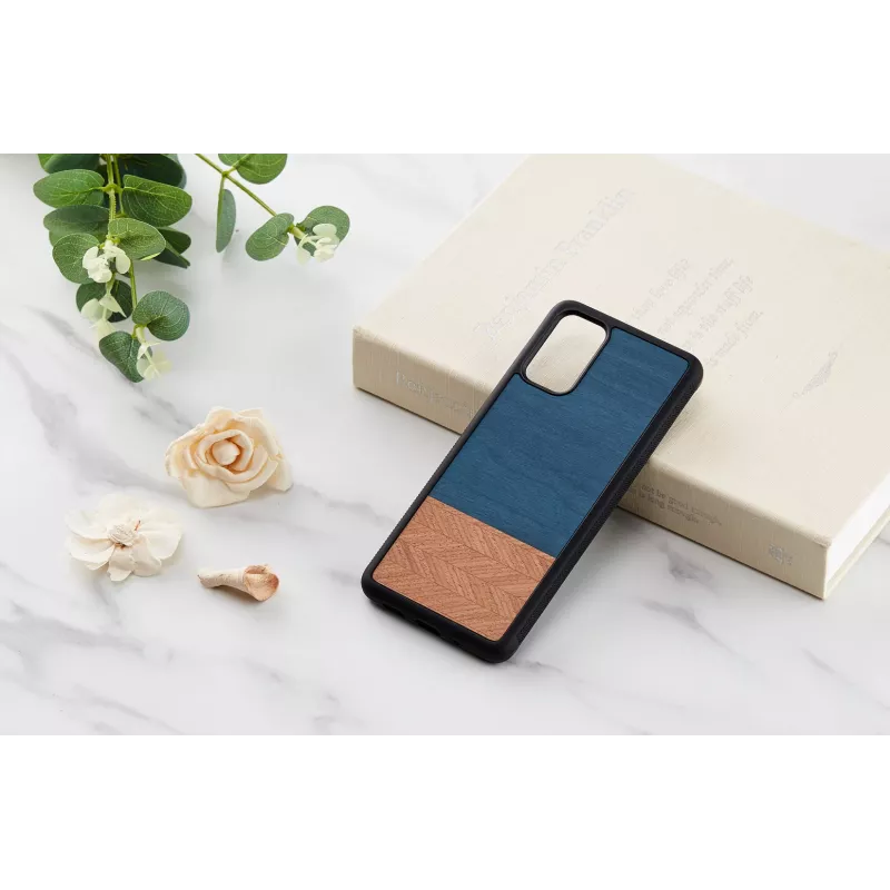 Custodia per cellulare Man and Wood Galaxy S20+ Denim nero — cover protettiva per Samsung Galaxy S20+