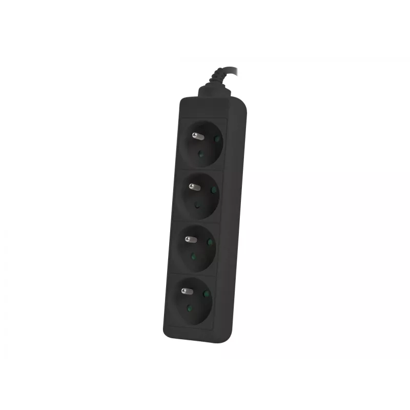 Prolunga di alimentazione Lanberg PS0-04E-0100-IEC-BK 1 m 4 prese AC per interni nero