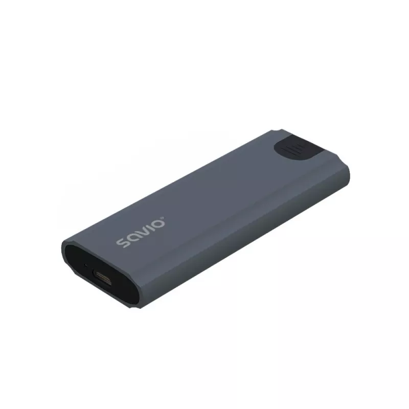 Case per SSD M.2 SAVIO AK-67 grigio, USB 10 Gbit/s, supporto per singolo drive M.2