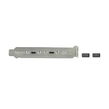 Staffa per slot DeLOCK 89935 con 2 x connettori USB Type-C