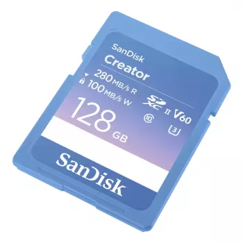 SanDisk Creator scheda di memoria SD UHS-II 128 GB velocità di trasferimento fino a 280 MB/s