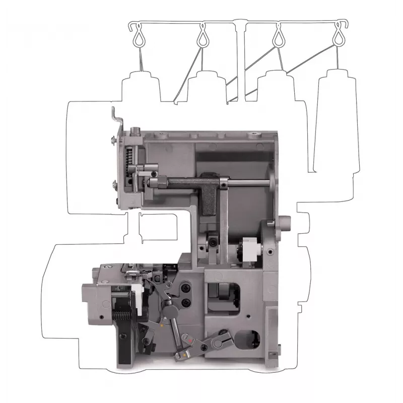 Macchina da cucire overlock SINGER 14HD854 Heavy Duty elettrica 120 W grigio