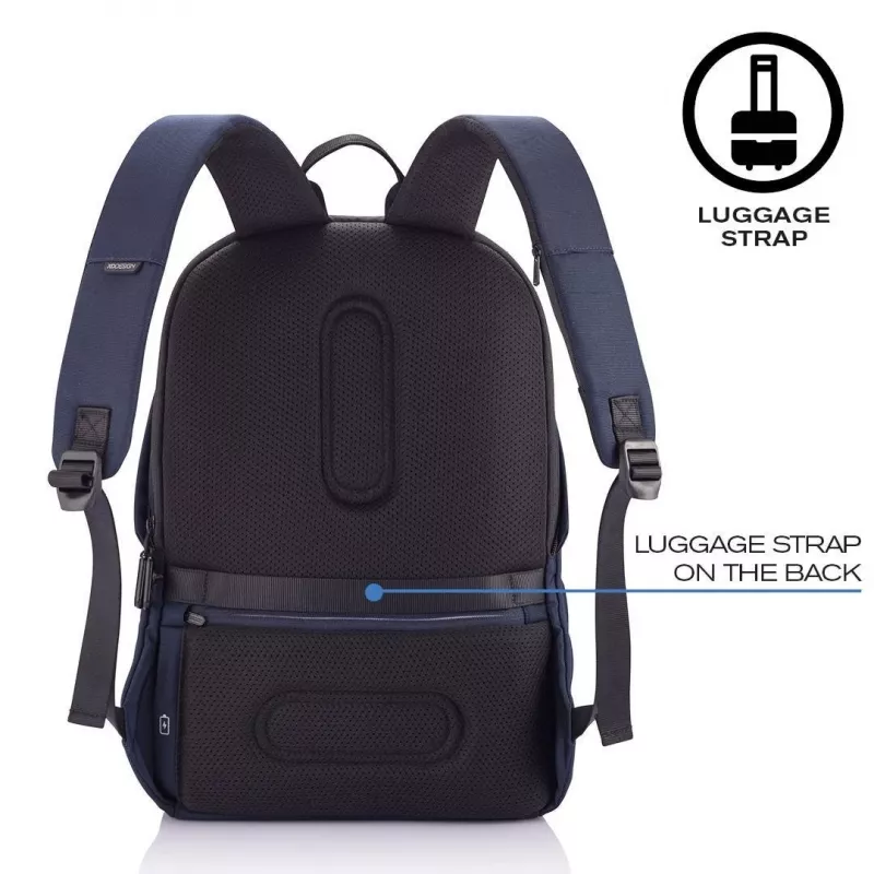 Zaino per il tempo libero XDDESIGN Bobby Soft con scomparto laptop 15,6 inch, 16 l, blu navy, PET