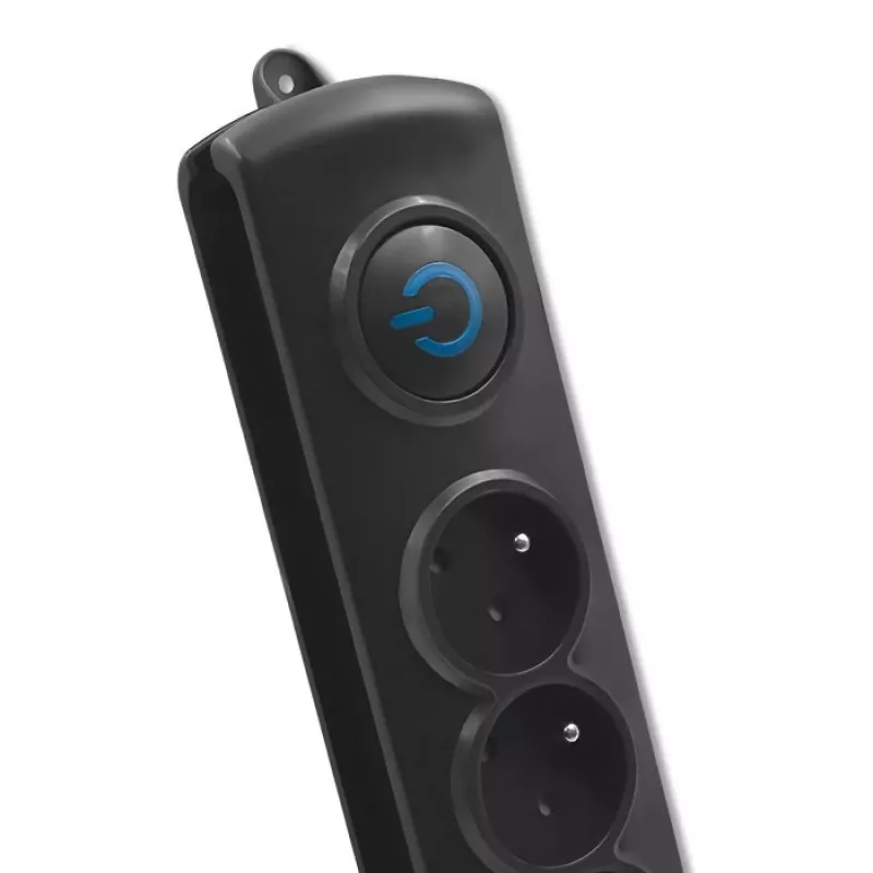 Protezione da sovratensione Qoltec 50112 nero 6 prese AC 230V 3m