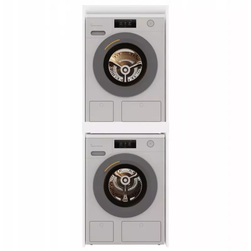 top e shop POLA TWIN armadio per lavanderia per lavatrice e asciugatrice – bianco
