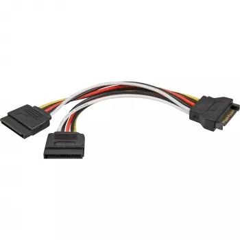 Cavo di alimentazione SATA 15 poli su 2x SATA HDD DeLOCK 60105 0,15 m
