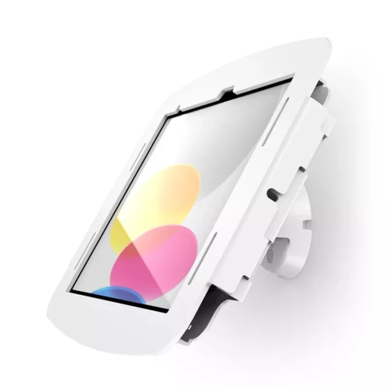 Compulocks iPad 10th-11th (A16) Gen Space Enclosure Bow supporto a parete inclinabile bianco - kit di montaggio (custodia, supporto a parete inclinabile)
