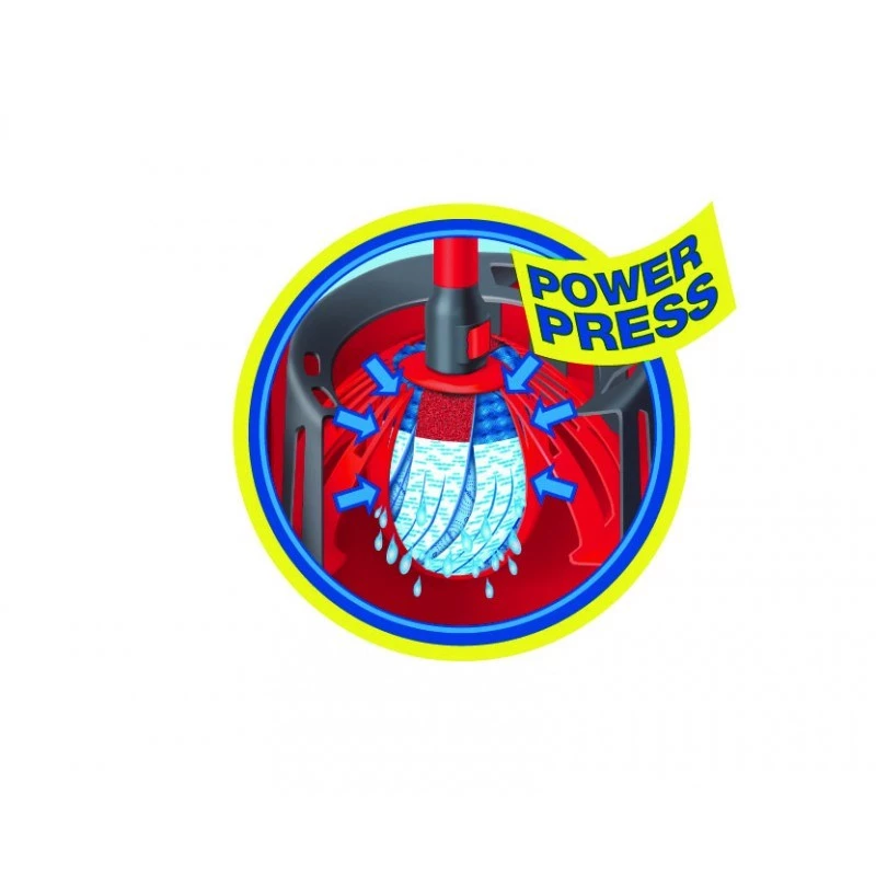 Vileda SuperMocio Torsion Power secchio con strizzatore, rosso