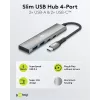 Hub USB slim 4 porte Goobay USB-C a/USB-A 5 Gbit/s - connettore maschio USB 3.2 (76563)