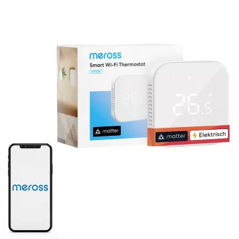 Termostato smart Meross MTS215MA (Wi‑Fi, Matter, EU) per il controllo del riscaldamento domestico