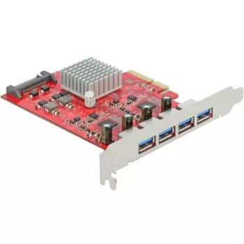 Delock scheda PCI Express x4 a 4 x SuperSpeed USB 10 Gbps esterni (USB 3.2 Gen 2) connettore femmina USB Type-A - adattatore USB - PCIe 3.0 x4 - USB 3.2 Gen 2 x 4 (90481)