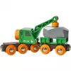 Vagone BRIO Clever Crane Wagon Lift and Load nero verde