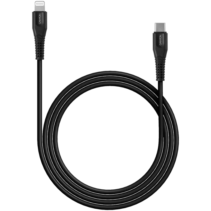 CANYON Cavo MFI-4 Type-C a Lightning 1,2 m nero