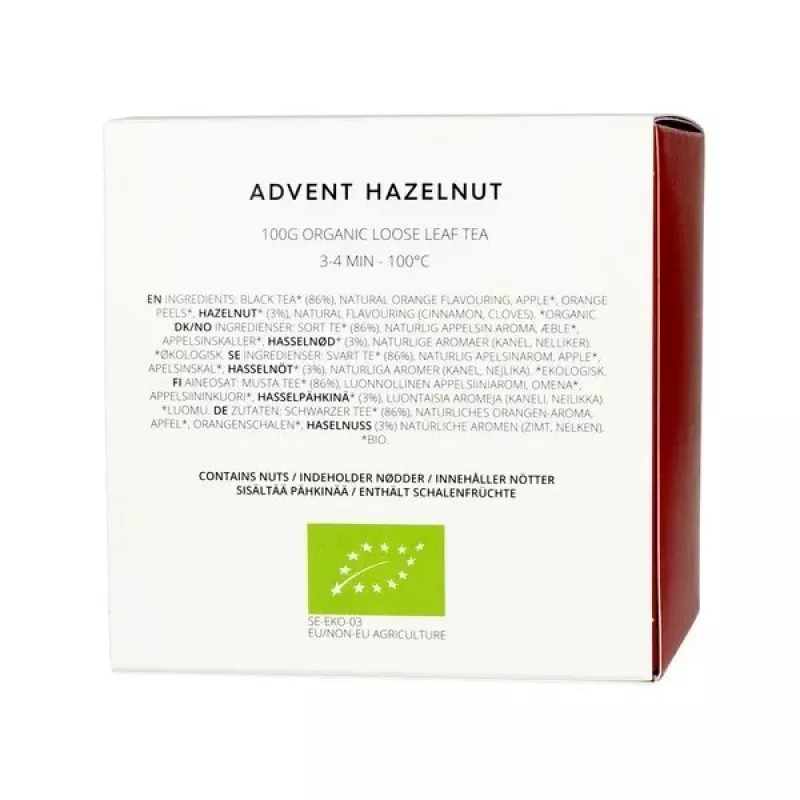 Tè nero in foglie Advent Hazelnut 100g - Teministeriet