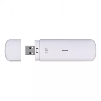 Modem USB mobile ZTE MF833N, formato USB portatile, 4G LTE-FDD/TDD fino a 150 Mbit/s, supporto HSUPA/2G, slot microSD, bianco