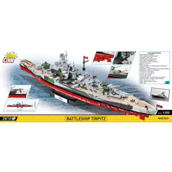Modellino nave da guerra COBI COBI-4839 kit 1:300 lunghezza 870 mm altezza 215 mm