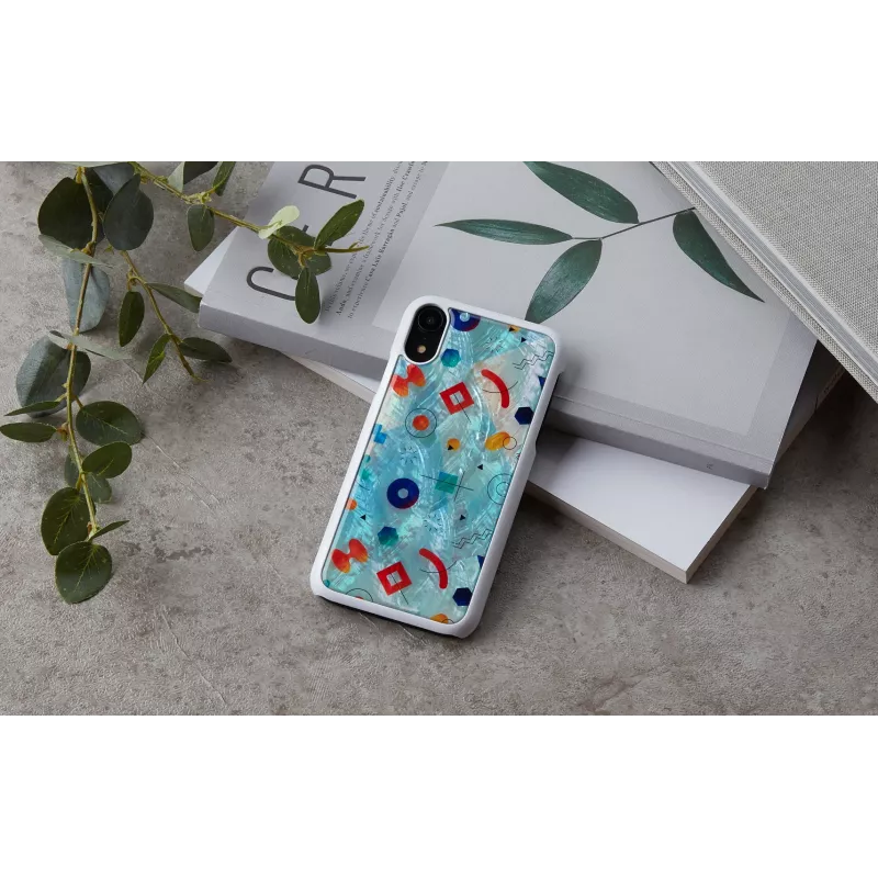Custodia per smartphone iKins per iPhone XR — custodia protettiva Poppin Rock bianco