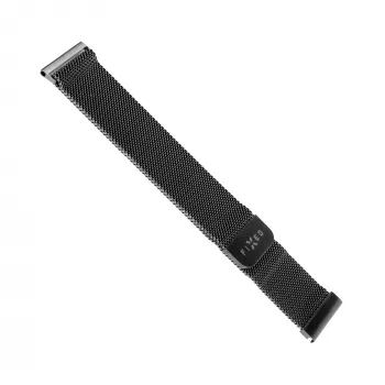 Cinturino per orologio FIXED Mesh Strap Fixed 20mm Quick Release nero — maglia in acciaio inox, 20 mm